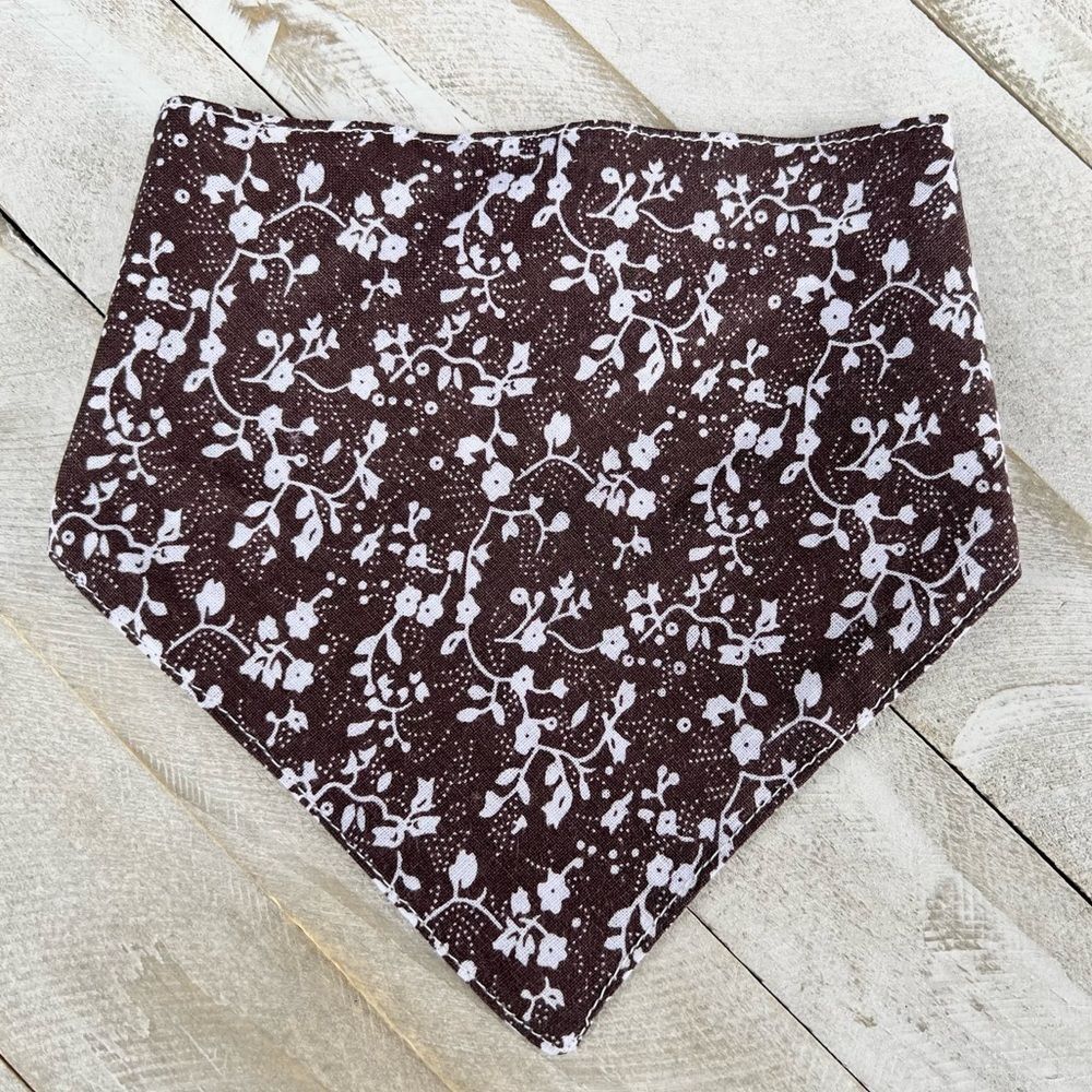 Brown floral bandana size small